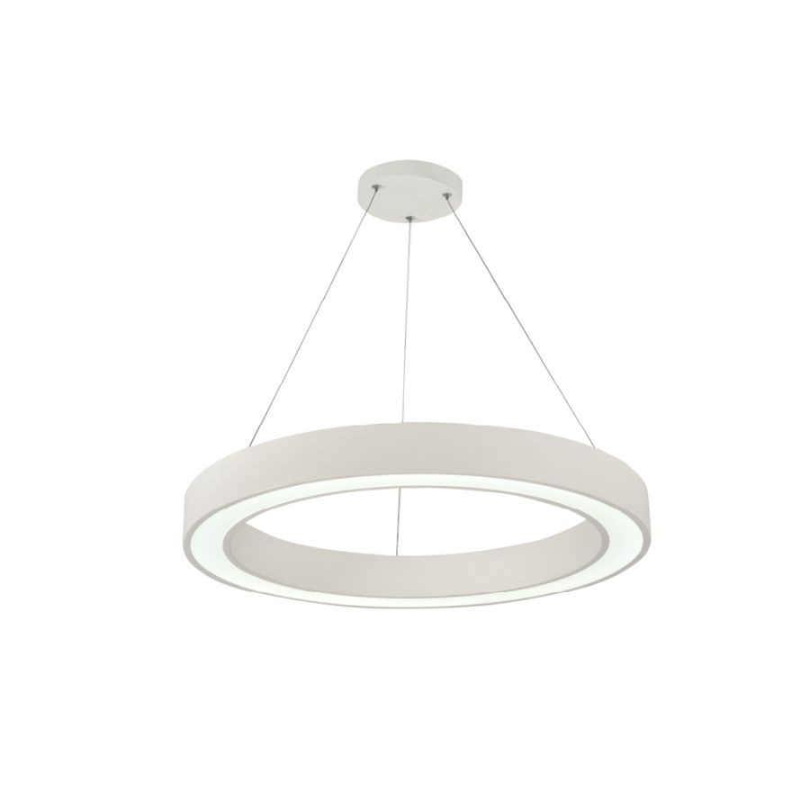 InLight Κρεμαστό φωτιστικό LED 68W 3CCT by switch on base σε λευκή απόχρωση D:60cm 6073-60-WH